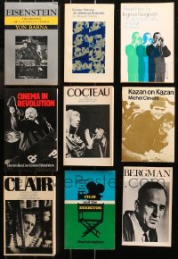 4x0539 LOT OF 9 SOFTCOVER MOVIE BOOKS ABOUT DIRECTORS 1960s-1970s Eisenstein, Bergman & more!
