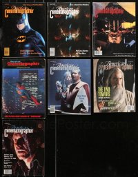 4x0654 LOT OF 7 AMERICAN CINEMATOGRAPHER MOVIE MAGAZINES 1970s-2000s cool images & articles!