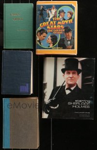 4x0509 LOT OF 5 HARDCOVER MOVIE BOOKS 1940s-2000s Starring Sherlock Holmes, Cain's Craft & more!