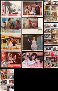 4x0304 LOT OF 48 LOBBY CARDS 1940s-1960s great scenes from a variety of different movies!