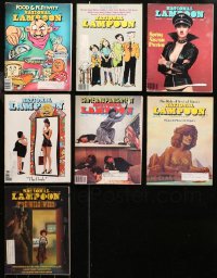 4x0647 LOT OF 7 NATIONAL LAMPOON 1978 MAGAZINES 1978 all with great cover art + funny articles!