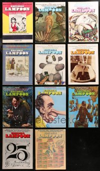 4x0607 LOT OF 11 NATIONAL LAMPOON 1971-72 MAGAZINES 1971-1972 great cover art & wacky articles!