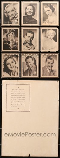 4x0364 LOT OF 13 9X12 STUDIO PORTRAITS 1930s great images of top Hollywood actors & actresses!