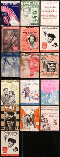 4x0422 LOT OF 25 SHEET MUSIC 1920s-1970s great songs from a variety of different movies!