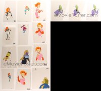 4x0441 LOT OF 15 1980S CARTOONS ANIMATION CELS 1980s great images of fish people & more!
