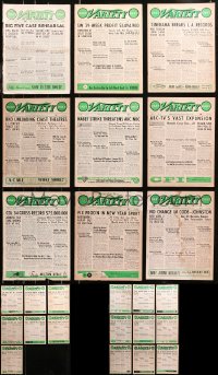 4x0559 LOT OF 25 DAILY VARIETY 1947-65 EXHIBITOR MAGAZINES 1947-1965 info for movie businesses!