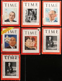 4x0645 LOT OF 7 TIME MAGAZINES 1930s-1940s filled with great images & articles!