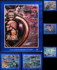 4x1131 LOT OF 7 UNFOLDED COORS SALUTES THE DEFENDERS OF FREEDOM 22X27 SPECIAL POSTERS 1986 cool!