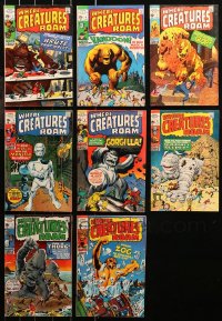 4x0342 LOT OF 8 WHERE CREATURES ROAM COMIC BOOKS 1970-1971 Marvel Comics, Jack Kirby art!