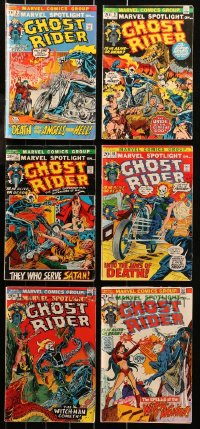 4x0347 LOT OF 6 GHOST RIDER COMIC BOOKS 1972-1973 Marvel Comics, is he dead or is he alive?!