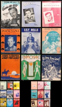 4x0417 LOT OF 44 SHEET MUSIC 1930s-1960s a variety of songs from movies, stage plays & more!