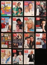 4x0576 LOT OF 15 TV GUIDE MAGAZINES 1980s-2000s filled with great images & articles!
