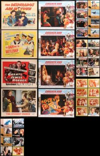 4x0305 LOT OF 47 LOBBY CARDS 1950s-2000s complete & incomplete sets from a variety of movies!