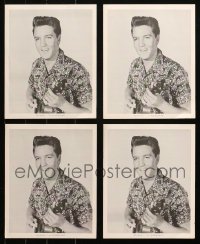 4x0018 LOT OF 4 BLUE HAWAII MOVIE PROMO ITEMS 1961 great portraits of Elvis Presley with ukulele!