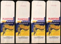 4x0371 LOT OF 6 PLANTERS PEANUT BAGS 1940s for the very best there is in peanuts, roaster fresh!