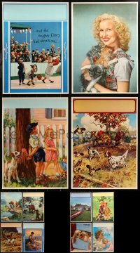 4x0098 LOT OF 17 CALENDAR SAMPLES 1940s-1950s a variety of great photos & artwork!