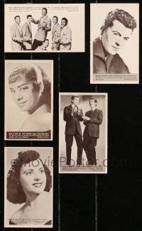 4x0928 LOT OF 5 ROCK 'N' ROLL PROMO CARDS 1950s Flamingos, Jimmy Darren, Everly Brothers & more!