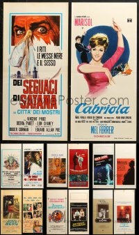 4x1050 LOT OF 14 FORMERLY FOLDED ITALIAN LOCANDINAS 1960s-1980s a variety of movie images!