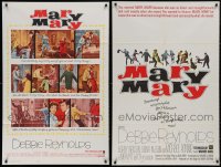 4x0242 LOT OF 7 FOLDED MARY, MARY ONE-SHEETS 1963 Debbie Reynolds, two different images!