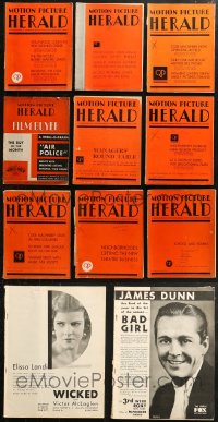 4x0566 LOT OF 11 MOTION PICTURE HERALD EXHIBITOR MAGAZINES 1930s information for theater owners!