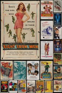 4x0195 LOT OF 51 FOLDED ONE-SHEETS 1950s-2000s great images from a variety of different movies!