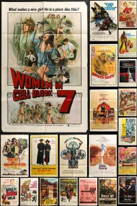 4x0200 LOT OF 48 FOLDED ONE-SHEETS 1940s-1990s great images from a variety of different movies!