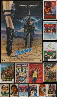 4x0052 LOT OF 20 FORMERLY FOLDED MISCELLANEOUS NON-U.S. MOVIE POSTERS 1970s-2000s cool images!