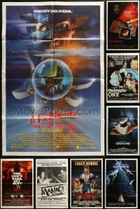 4x0234 LOT OF 12 FOLDED HORROR/SCI-FI ONE-SHEETS 1970s-1980s great images from a variety of movies!