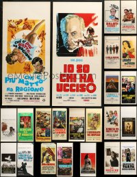 4x1036 LOT OF 23 FORMERLY FOLDED ITALIAN LOCANDINAS 1950s-1990s a variety of movie images!