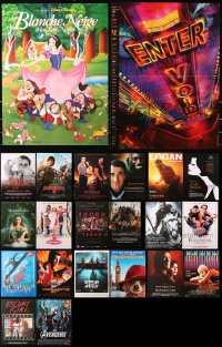 4x1123 LOT OF 22 MOSTLY FORMERLY FOLDED 16X21 FRENCH POSTERS 1990s-2010s a variety of movie images!
