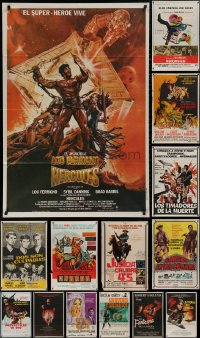 4x0129 LOT OF 14 FOLDED ARGENTINEAN POSTERS 1960s-1980s great images from a variety of movies!