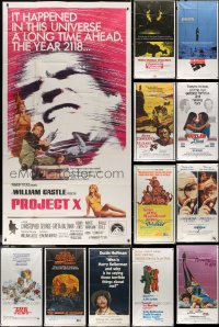4x0110 LOT OF 15 FOLDED 1 PIECE THREE-SHEETS 1960s-1970s great images from a variety of movies!