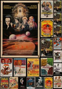 4x0048 LOT OF 30 FORMERLY FOLDED NON-U.S. POSTERS 1960s-1980s a variety of movie images!