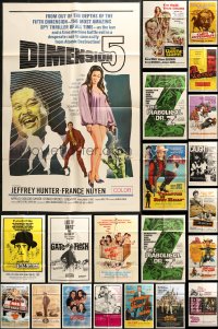 4x0202 LOT OF 46 FOLDED ONE-SHEETS 1950s-1990s great images from a variety of different movies!