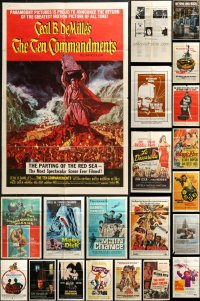 4x0168 LOT OF 75 FOLDED ONE-SHEETS 1930s-1990s great images from a variety of different movies!