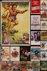 4x0169 LOT OF 74 FOLDED ONE-SHEETS 1950s-2000s great images from a variety of different movies!