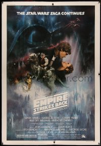 4y0004 EMPIRE STRIKES BACK linen 40x60 1980 classic Gone With The Wind style Roger Kastel art!