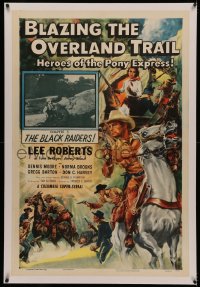 4y0033 BLAZING THE OVERLAND TRAIL linen chapter 3 1sh 1956 Cravath art of Heroes of the Pony Express!