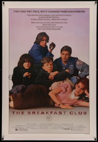 4y0037 BREAKFAST CLUB linen 1sh 1985 John Hughes, Estevez, Molly Ringwald, Judd Nelson, classic!