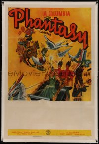 4y0053 COLUMBIA PHANTASY CARTOON linen 1sh 1939 Columbia, cool art of Mother Goose & other characters!