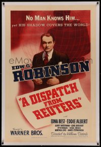 4y0068 DISPATCH FROM REUTERS linen 1sh 1940 Edward G. Robinson as founder of first great news agency!