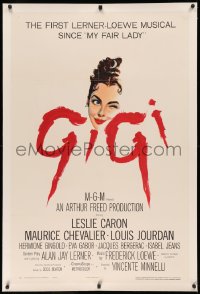 4y0088 GIGI linen 1sh 1958 art of winking Leslie Caron, Best Director & Best Picture winner!