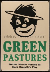 4y0097 GREEN PASTURES linen Leader Press 1sh 1936 completely different caricature art, ultra rare!