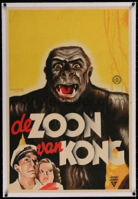 4z0064 SON OF KONG linen Dutch 1934 Ernest B. Schoedsack, cool different giant ape art by Mettes!