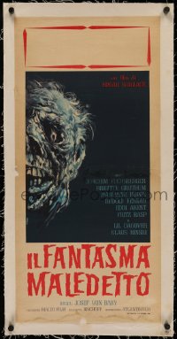 4z0095 STRANGE COUNTESS linen Italian locandina 1962 Edgar Wallace, wild different Fidani zombie art!