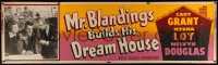 4z0008 MR. BLANDINGS BUILDS HIS DREAM HOUSE paper banner R1954 Cary Grant, Myrna Loy, Melvyn Douglas