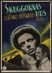 4z0077 LADIES IN RETIREMENT linen Swedish 1942 Ida Lupino, Louis Hayward & Keyes, Rohman art, rare!