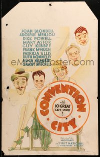 4z0174 CONVENTION CITY WC 1933 art of Joan Blondell, Dick Powell & top cast, pre-Code & ultra rare!