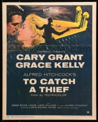 4z0202 TO CATCH A THIEF WC 1955 romantic close up art of Grace Kelly & Cary Grant, Alfred Hitchcock