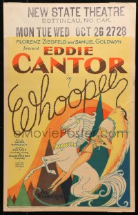 4z0208 WHOOPEE WC 1930 Eddie Cantor, great deco art of near-naked showgirl on rearing horse, rare!